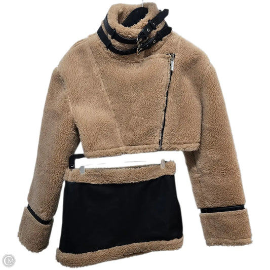 Skirt Set 2pc By Nakedwardrobe In Tan, Size: M