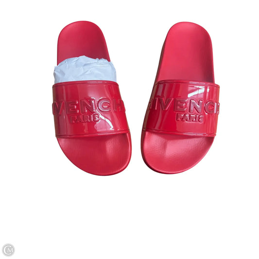 Sandals Luxury Designer By Givenchy In Red, Size: 6