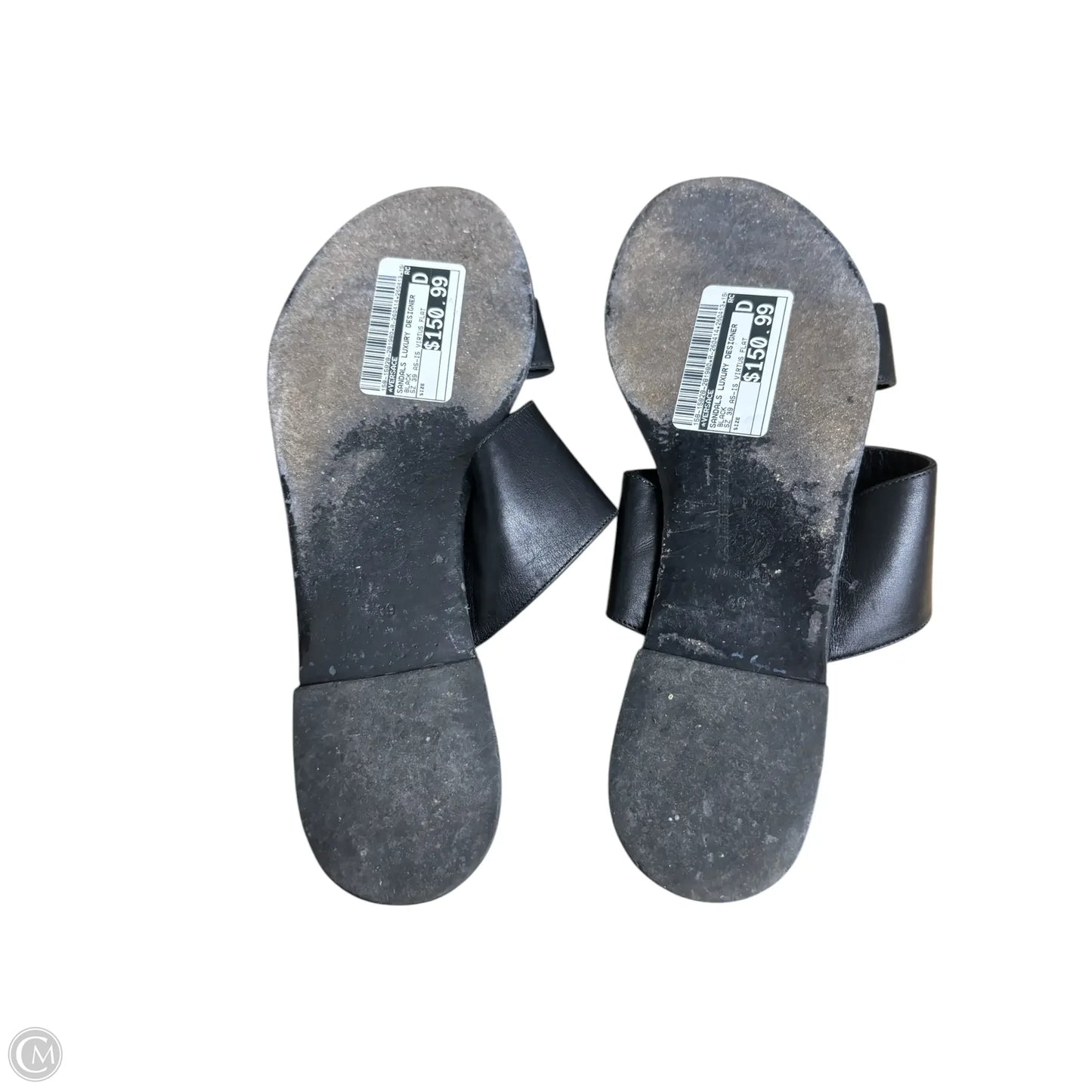 Sandals Luxury Designer By Versace In Black