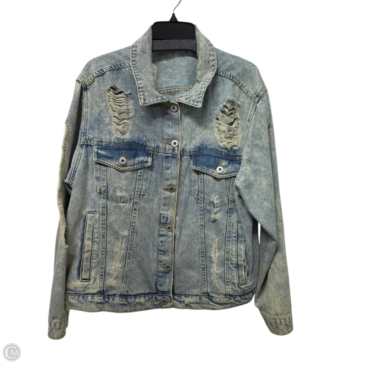 Jacket Denim By Highway In Blue, Size: Xl