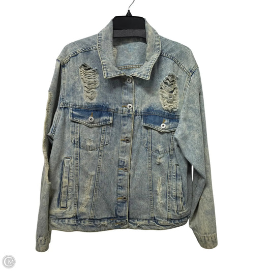 Jacket Denim By Highway In Blue, Size: Xl