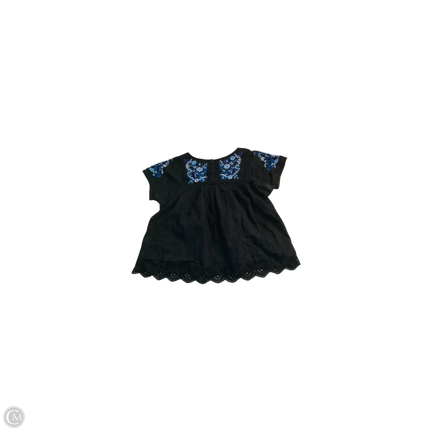 Top Short Sleeve Basic By Rebecca Taylor In Black, Size: 4