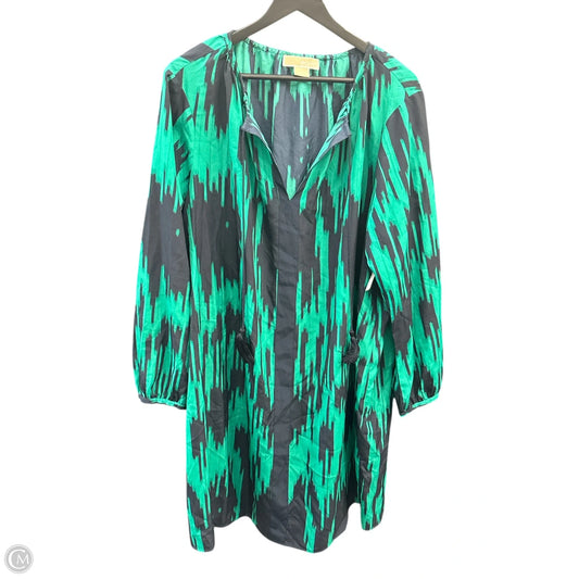Dress Casual Midi By Michael By Michael Kors In Blue & Green, Size: 3x