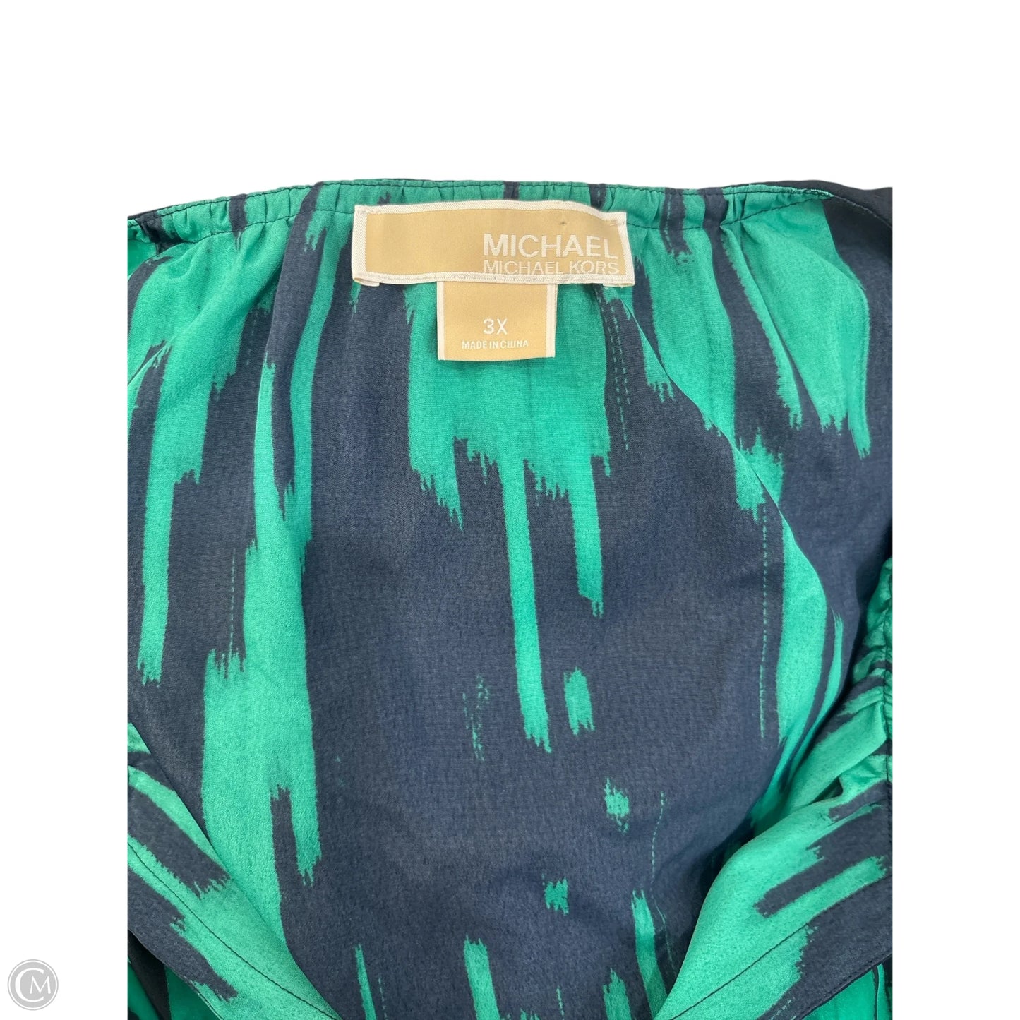 Dress Casual Midi By Michael By Michael Kors In Blue & Green, Size: 3x