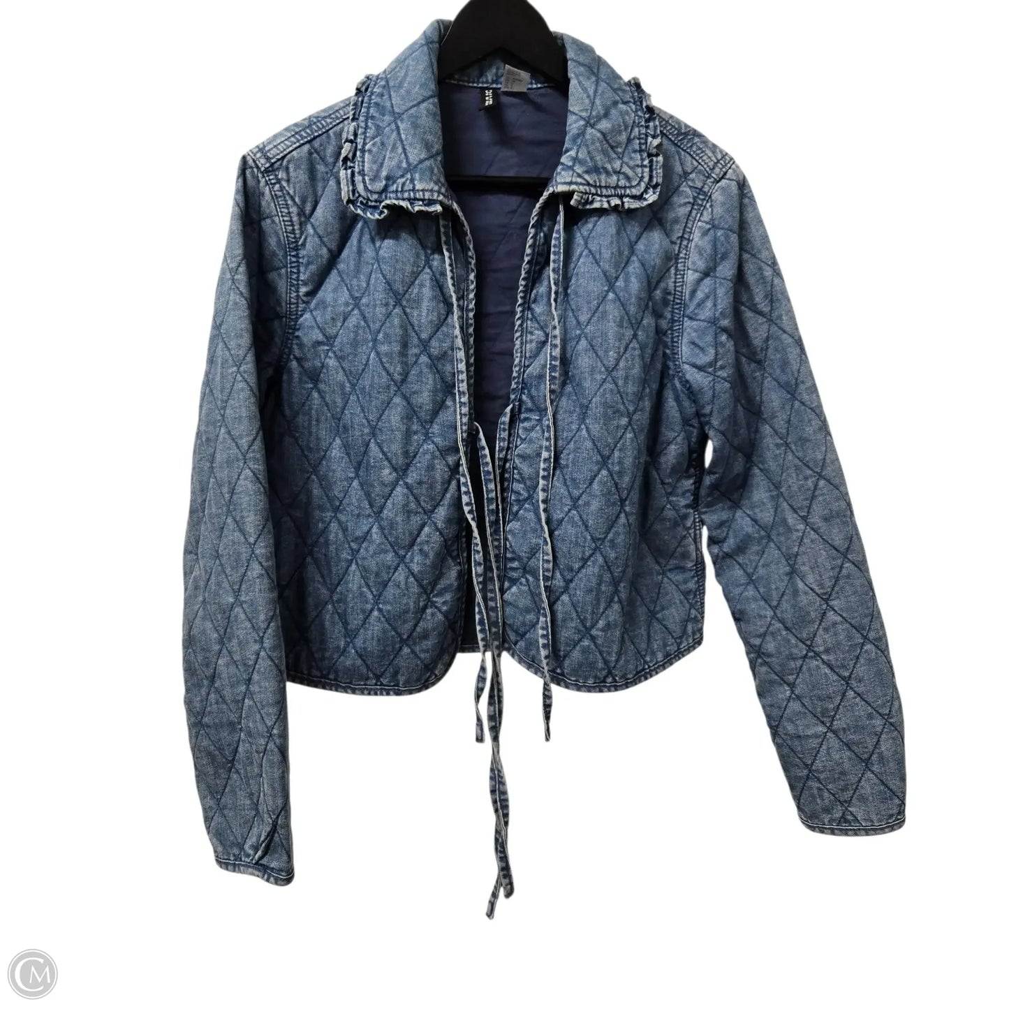 Jacket Denim By Divided In Blue, Size: S