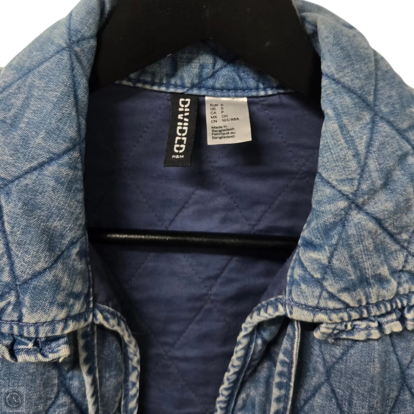 Jacket Denim By Divided In Blue, Size: S