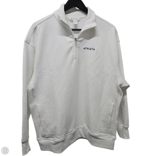 Top Long Sleeve Basic By Athleta In White, Size: Mp