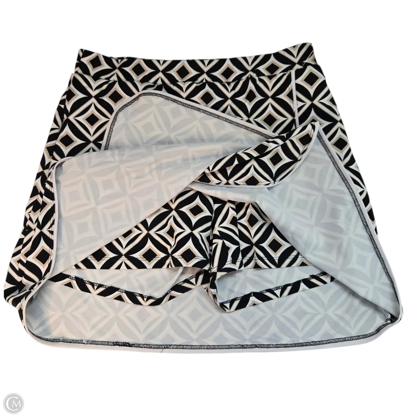 Athletic Skort By Lulu B In Black & White, Size: S