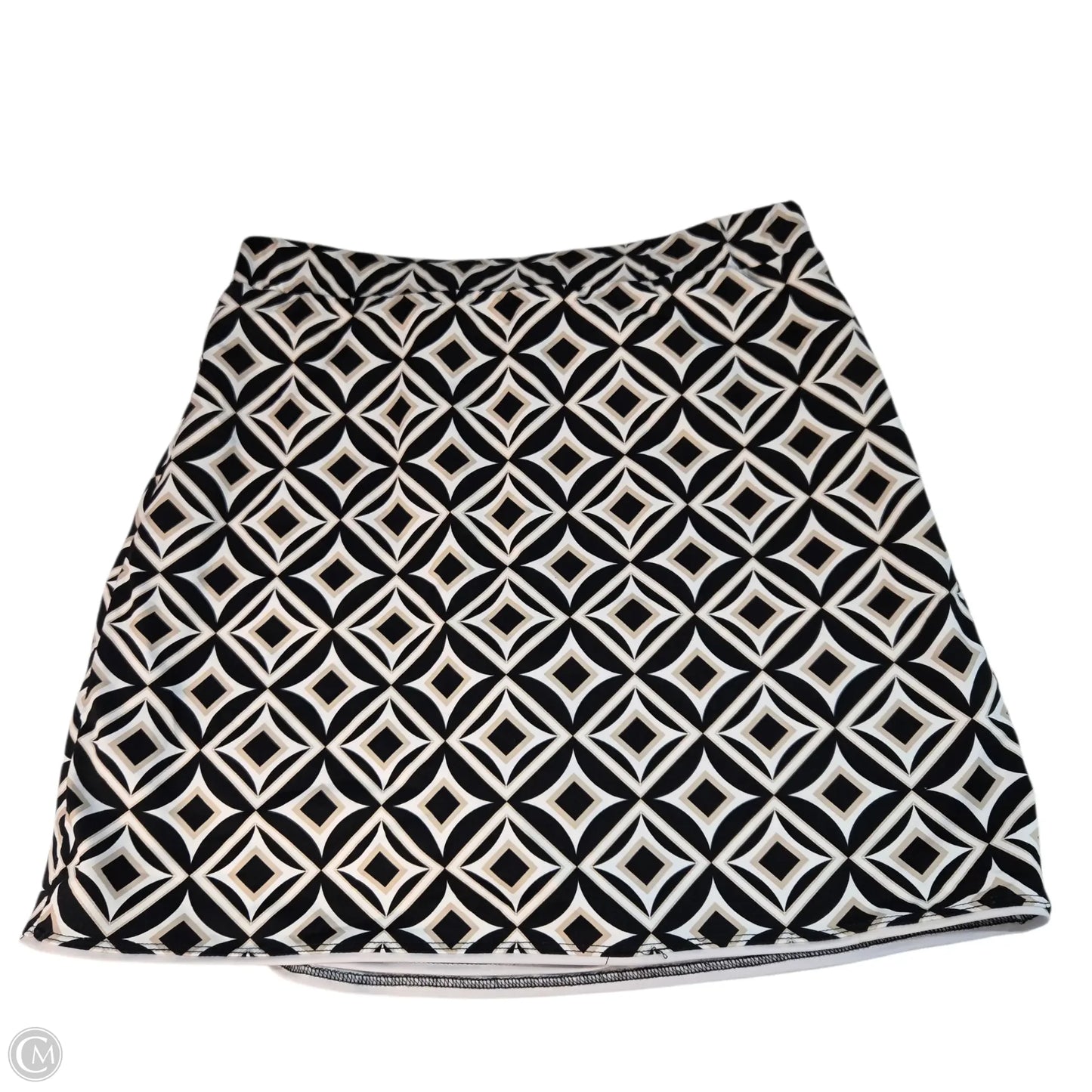 Athletic Skort By Lulu B In Black & White, Size: S