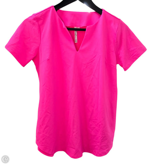 Top Short Sleeve Basic By Lulu B In Pink, Size: S