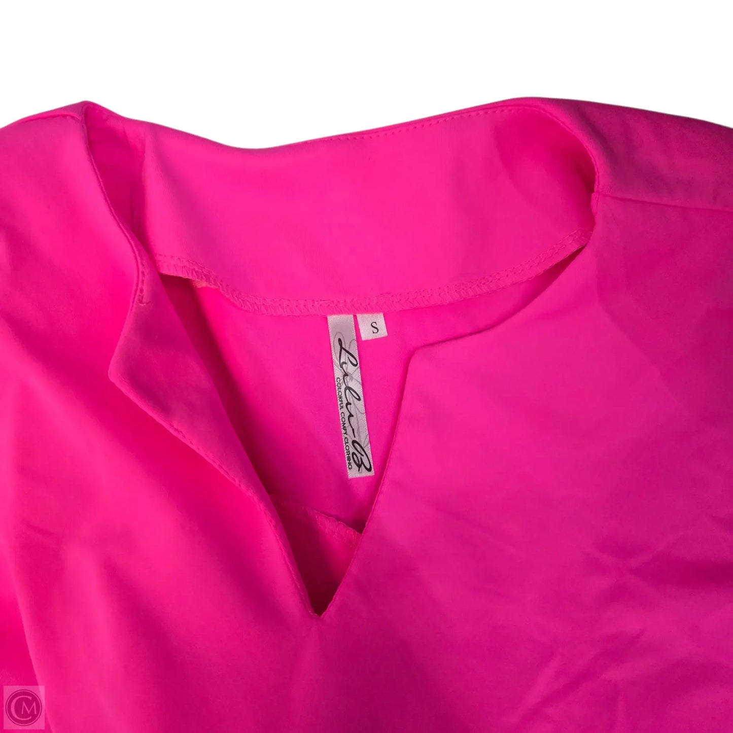 Top Short Sleeve Basic By Lulu B In Pink, Size: S