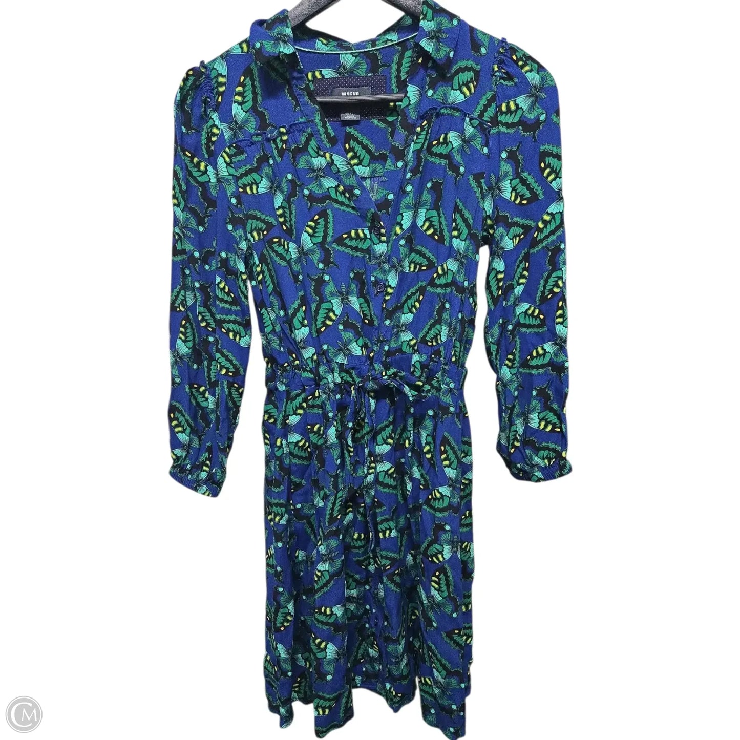 Dress Casual Midi By Maeve In Blue & Green, Size: S