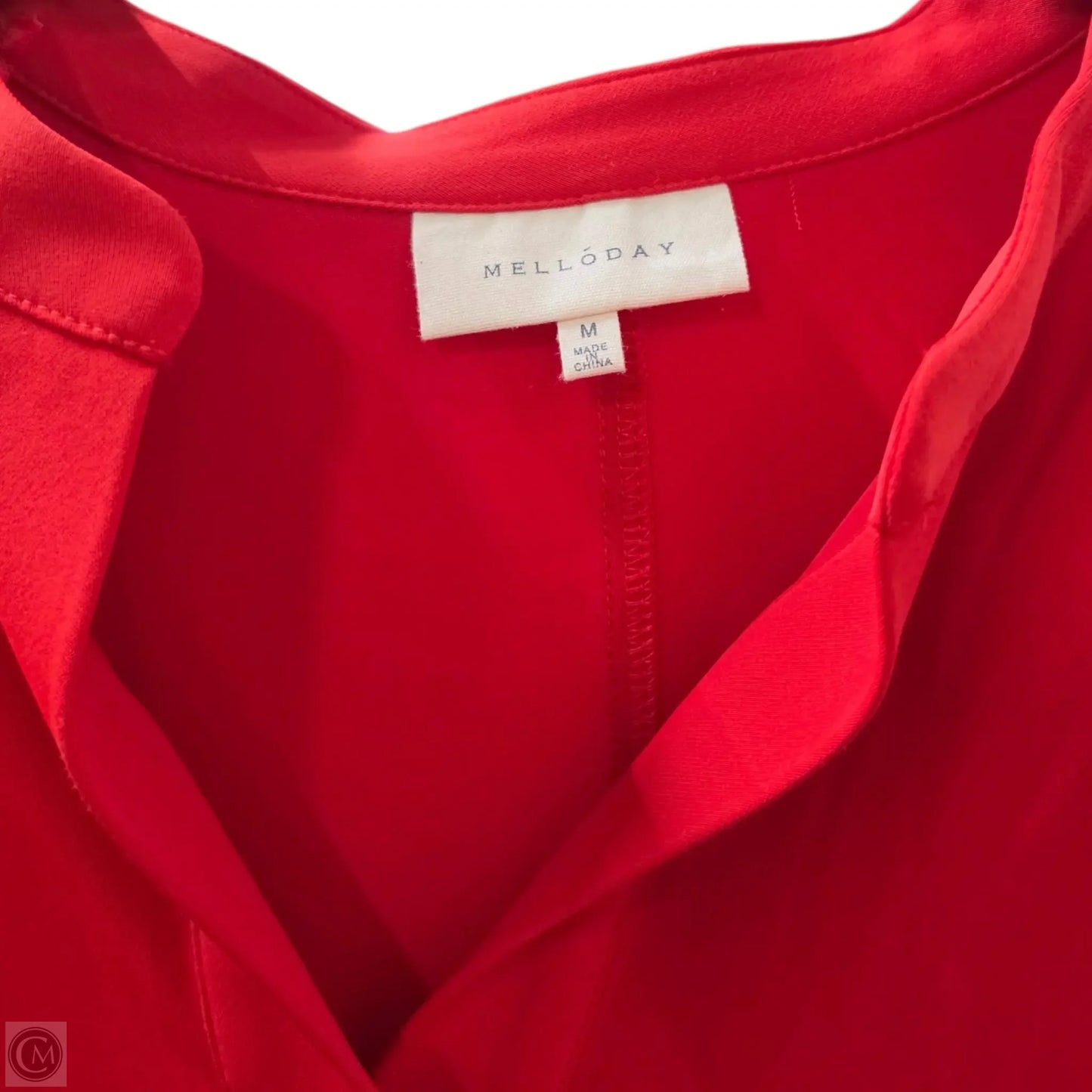Top Short Sleeve Basic By Melloday In Red, Size: M