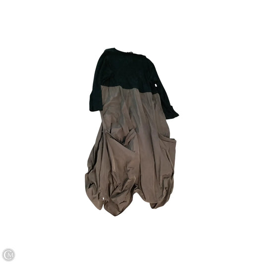 Dress Casual Midi By Clothes Mentor In Black & Brown, Size: 2x