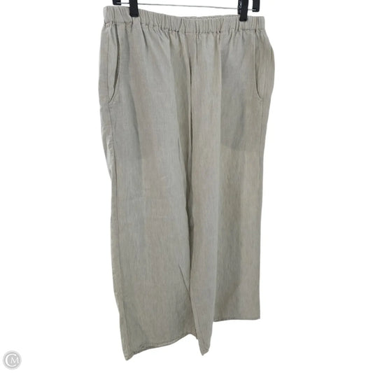 Pants Linen By Flax In Striped Pattern, Size: L