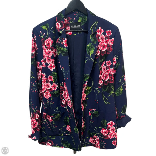 Blazer By Eloquii In Floral Print, Size: 18