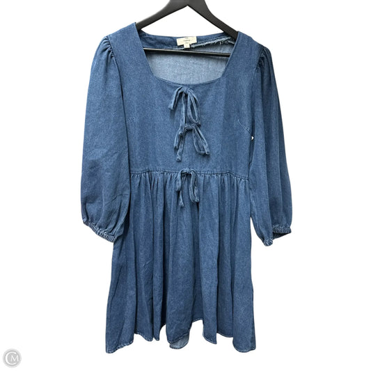 Dress Casual Midi By Entro In Blue, Size: L