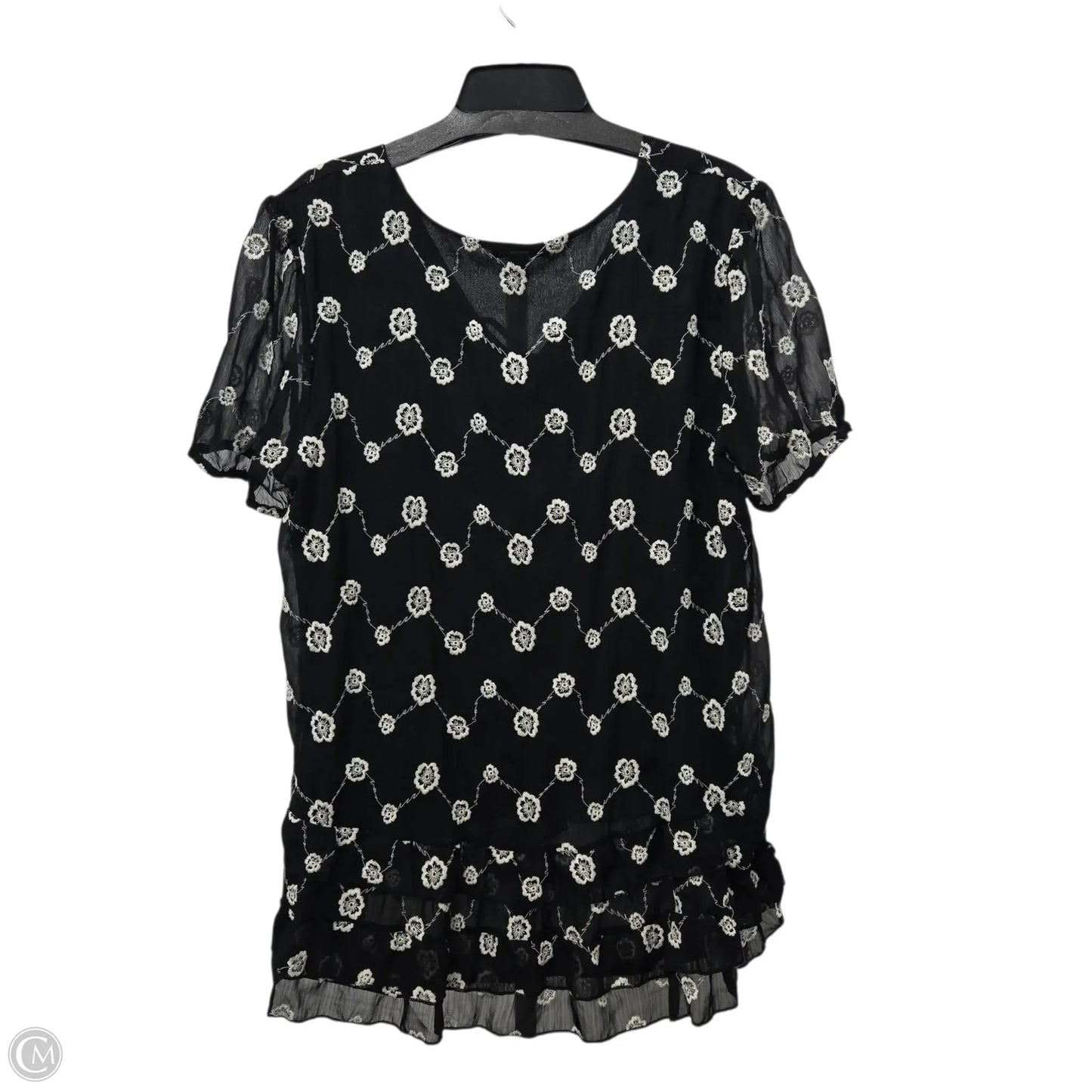 Top Short Sleeve Basic By Cato In Black, Size: Xl