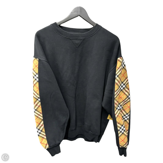 Sweatshirt Luxury Designer By Burberry In Black, Size: L