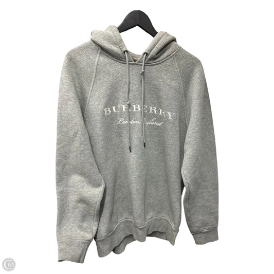 Sweatshirt Luxury Designer By Burberry In Grey, Size: M