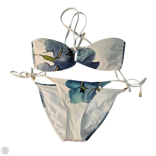Swimsuit Designer By Tory Burch In Blue & Cream, Size: M