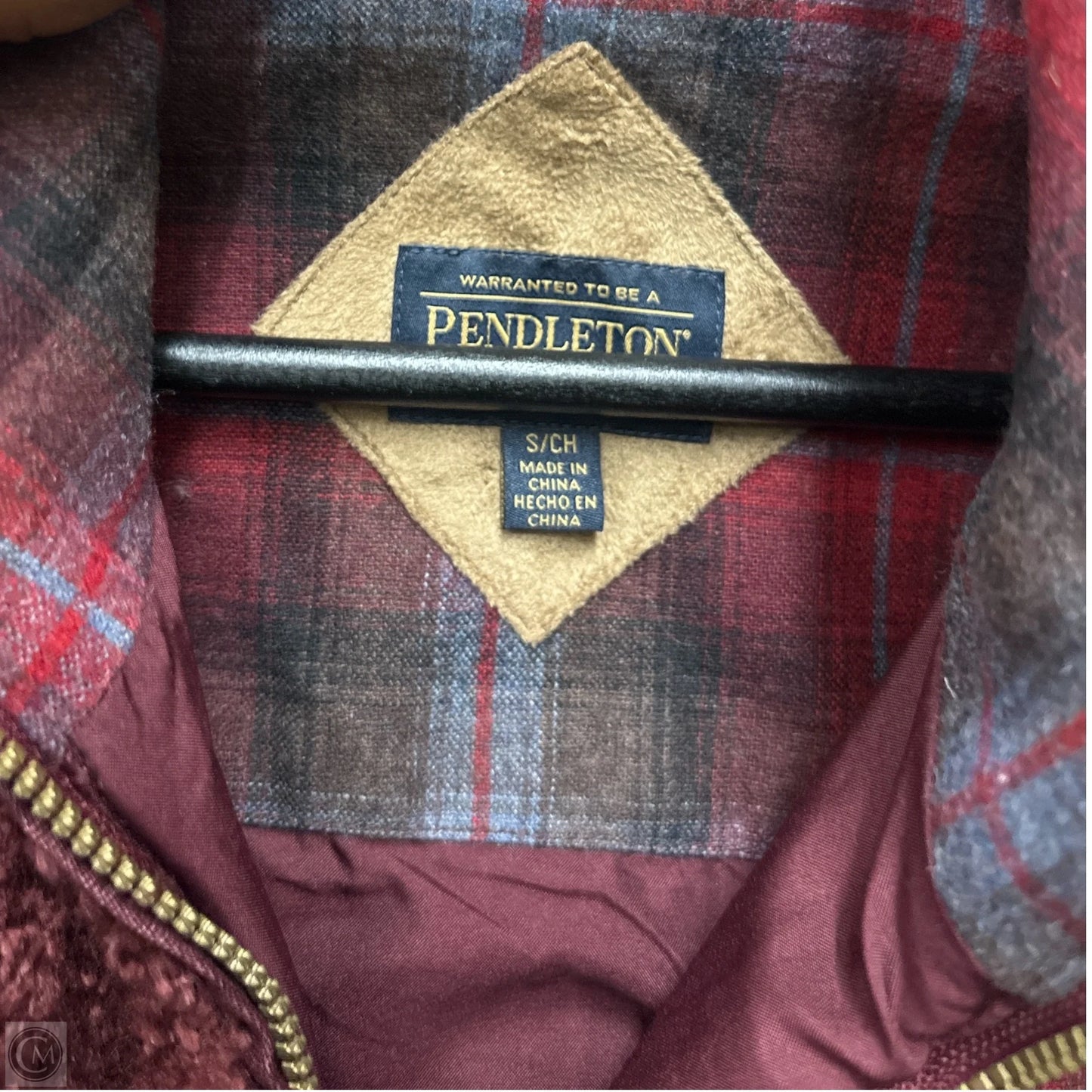 Jacket Fleece By Pendleton In Red, Size: S