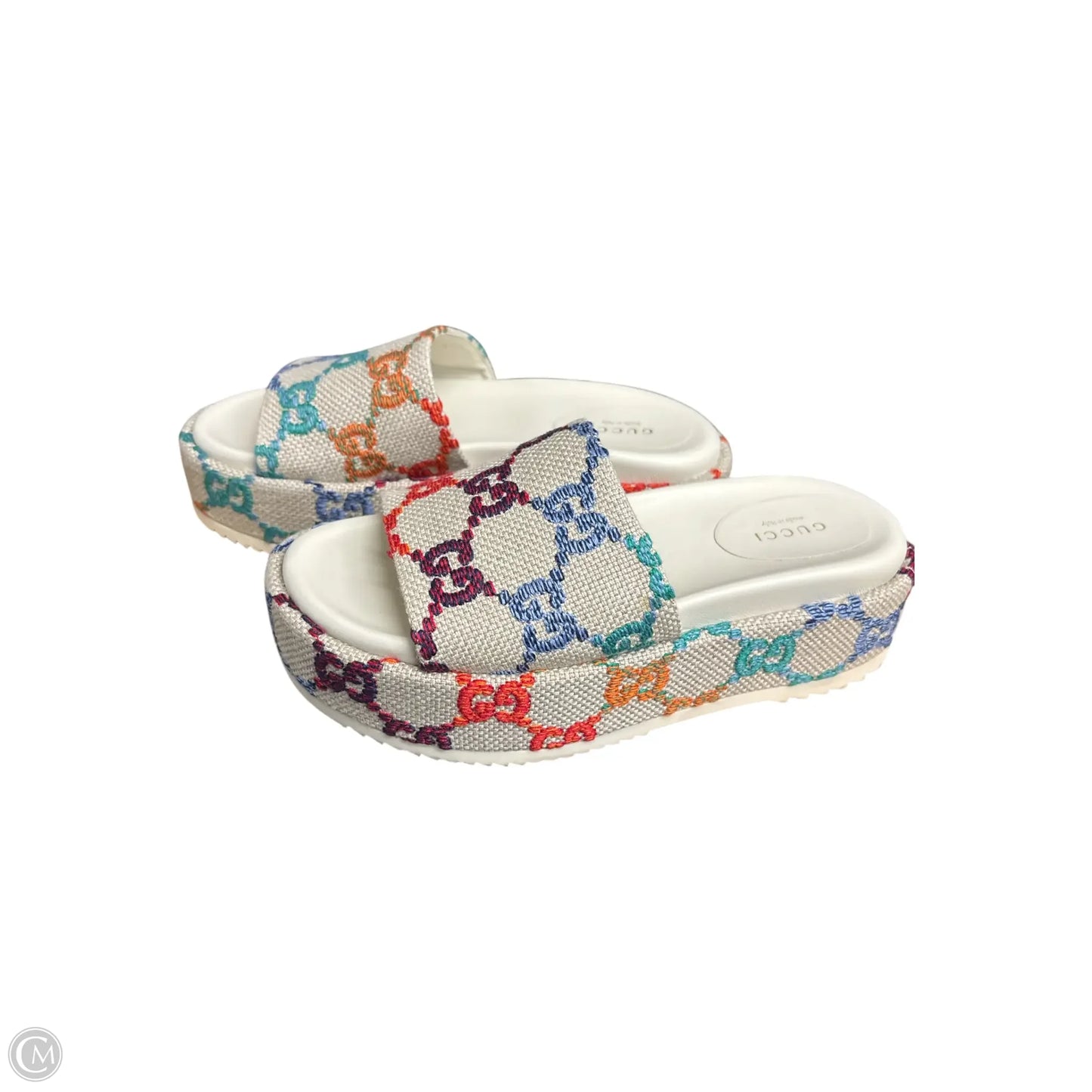 Sandals Luxury Designer By Gucci In Multi-colored