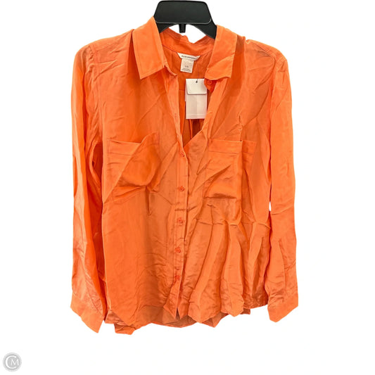 Top Long Sleeve Basic By Club Monaco In Orange, Size: L