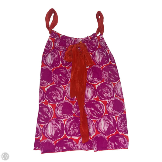 Top Sleeveless Designer By Tory Burch In Orange & Pink, Size: M