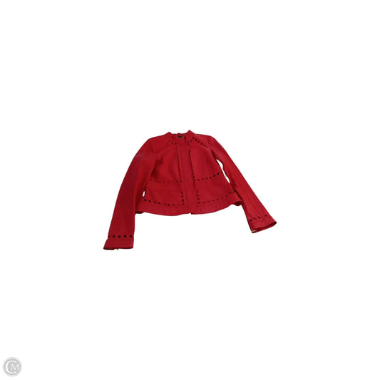 Jacket Designer By Escada In Red, Size: Sp