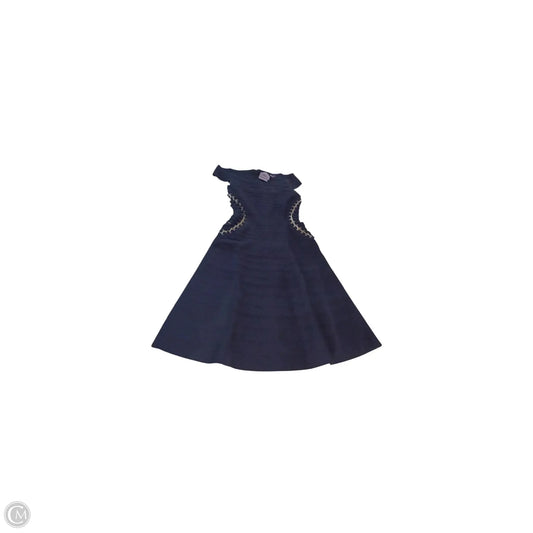 Dress Luxury Designer By Herve Leger In Blue, Size: M
