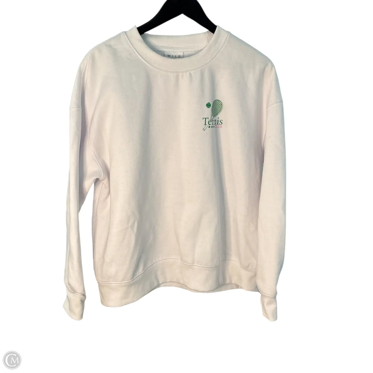 Sweatshirt Crewneck By Wilo In White, Size: M