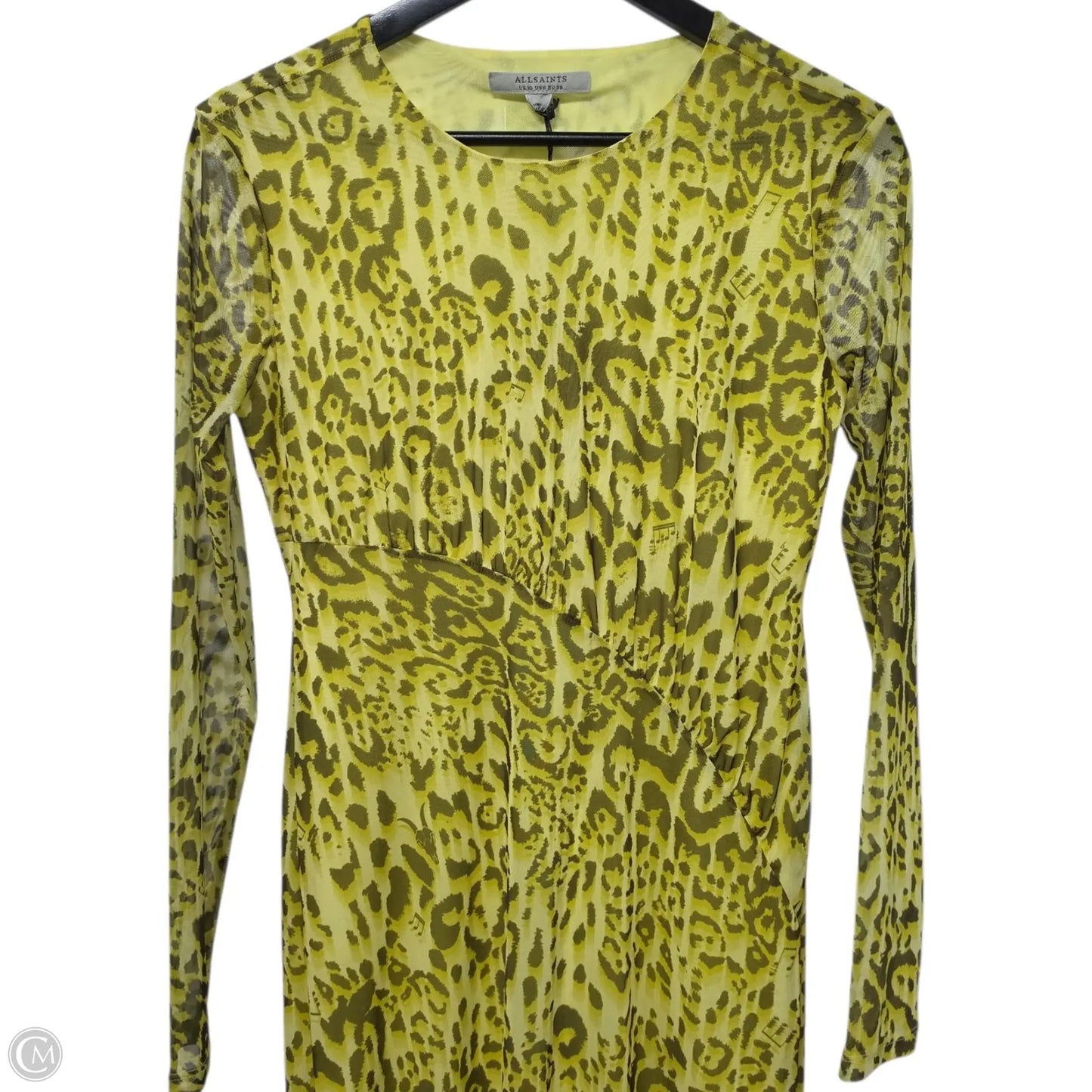 Dress Designer By All Saints In Yellow, Size: 6