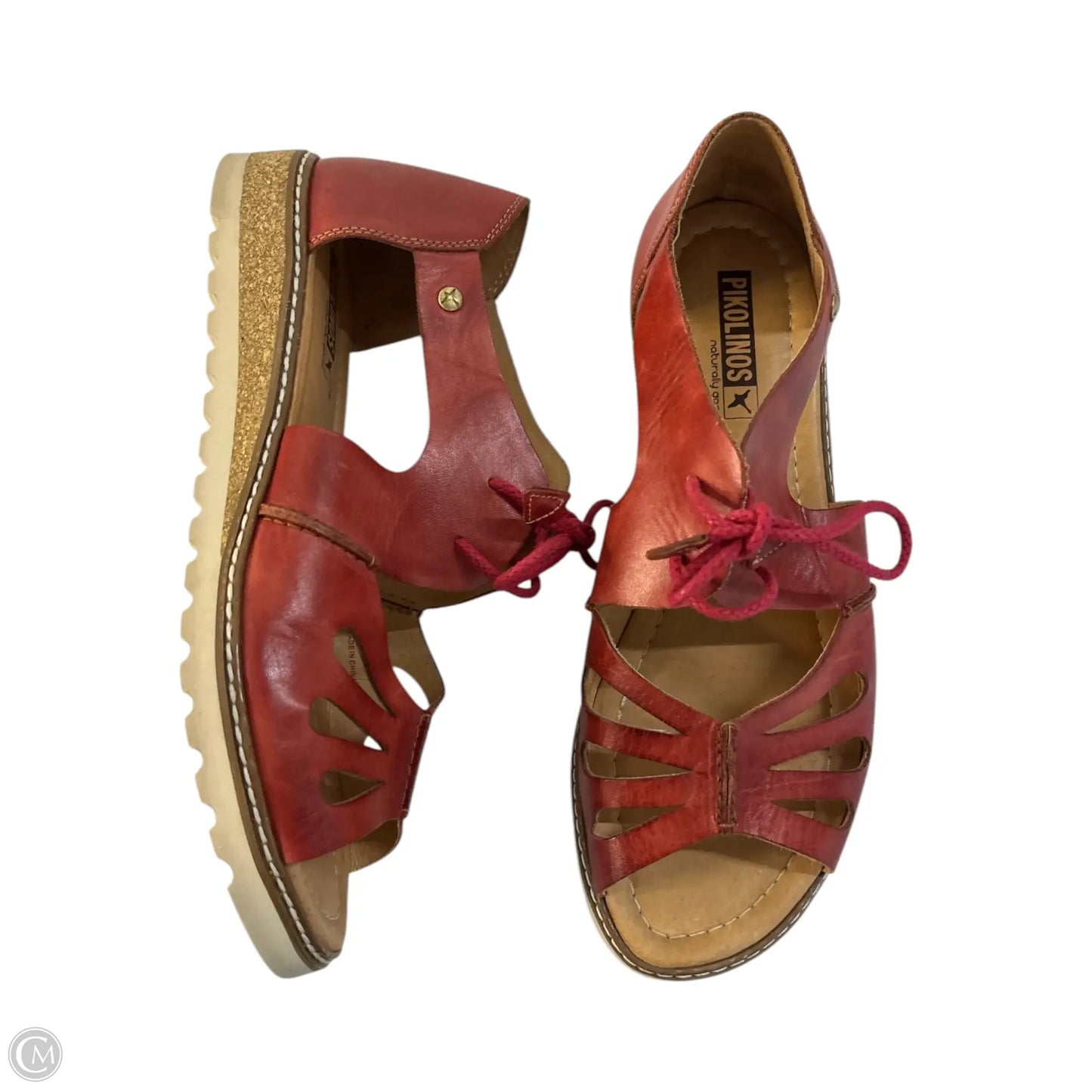 Sandals Flats By Pikolinos In Red, Size: 8