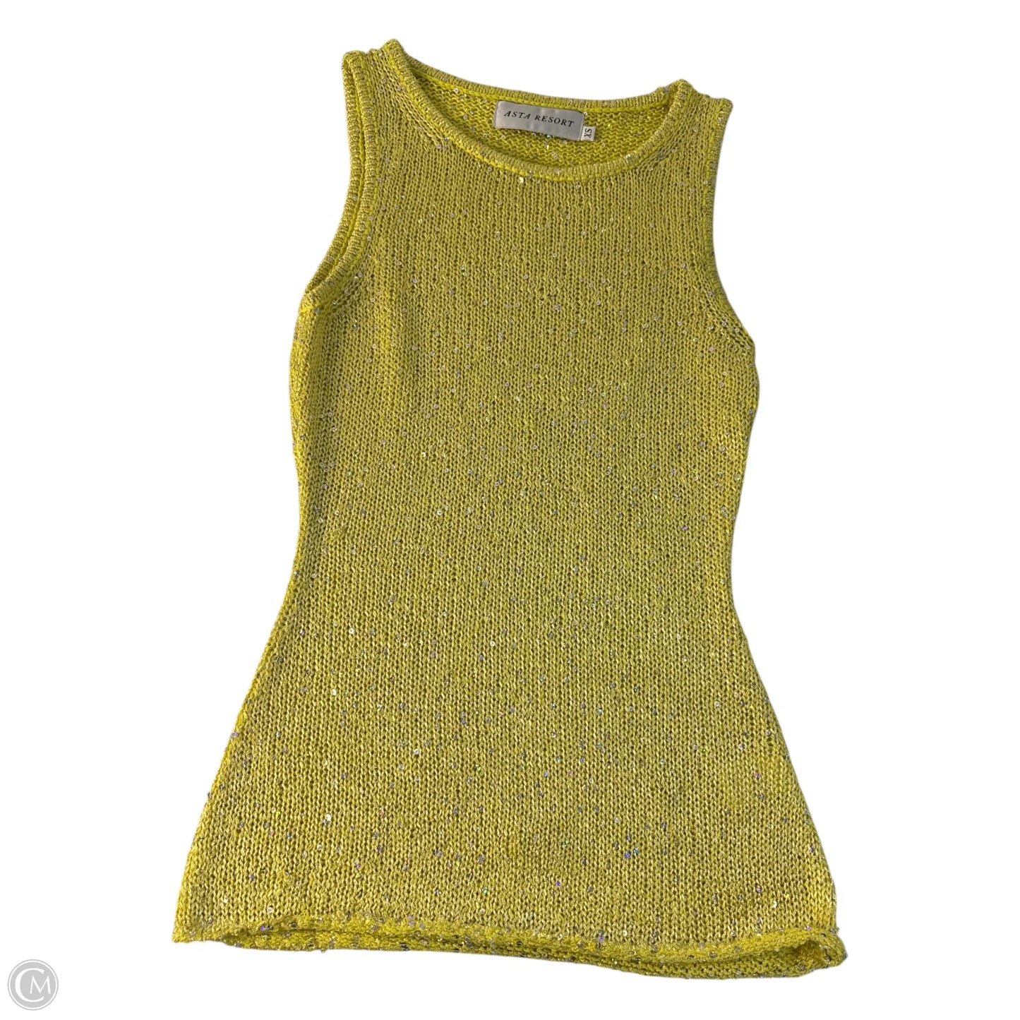 Top Sleeveless Basic By Clothes Mentor In Yellow, Size: Xs