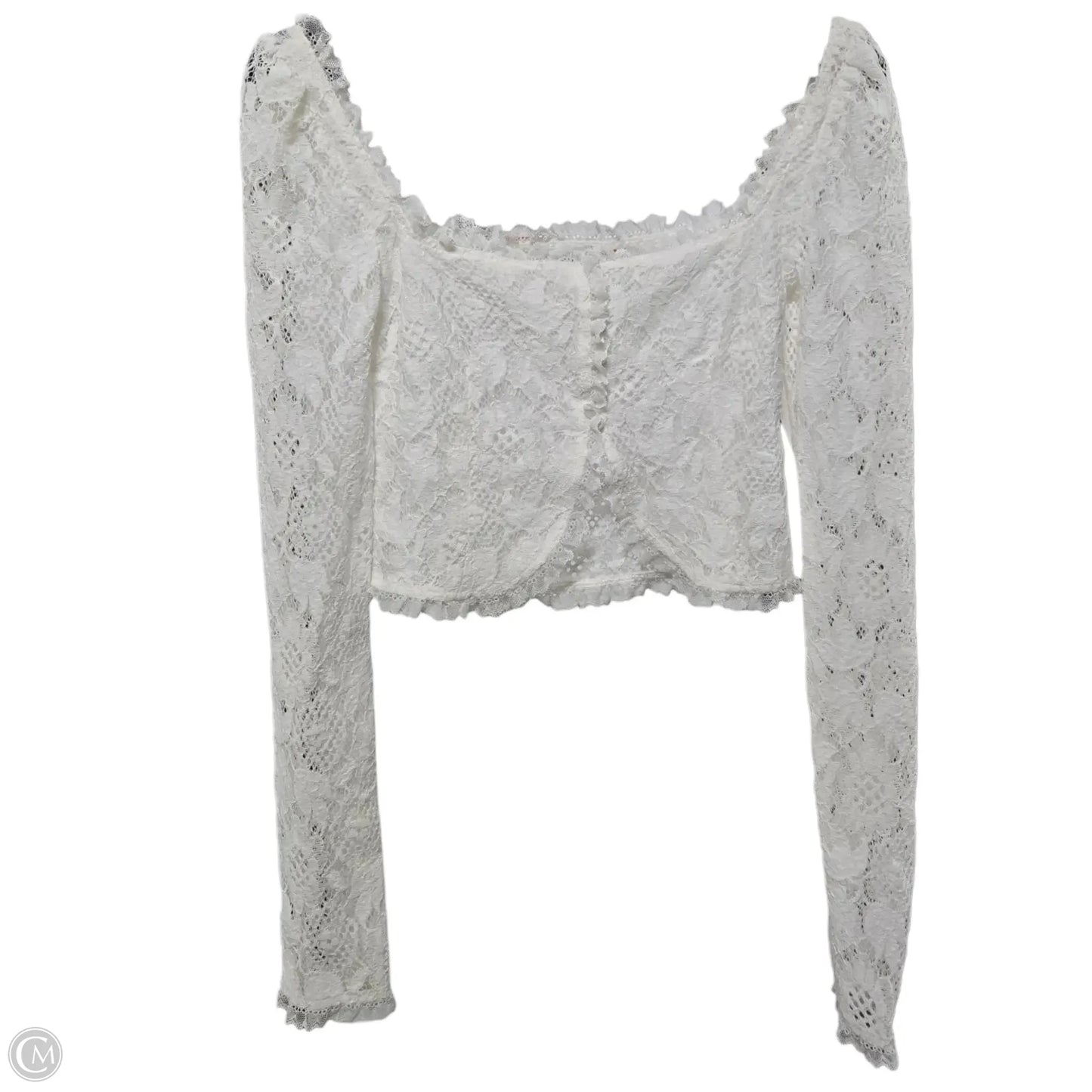 Top Long Sleeve Basic By Clothes Mentor In White, Size: Xs