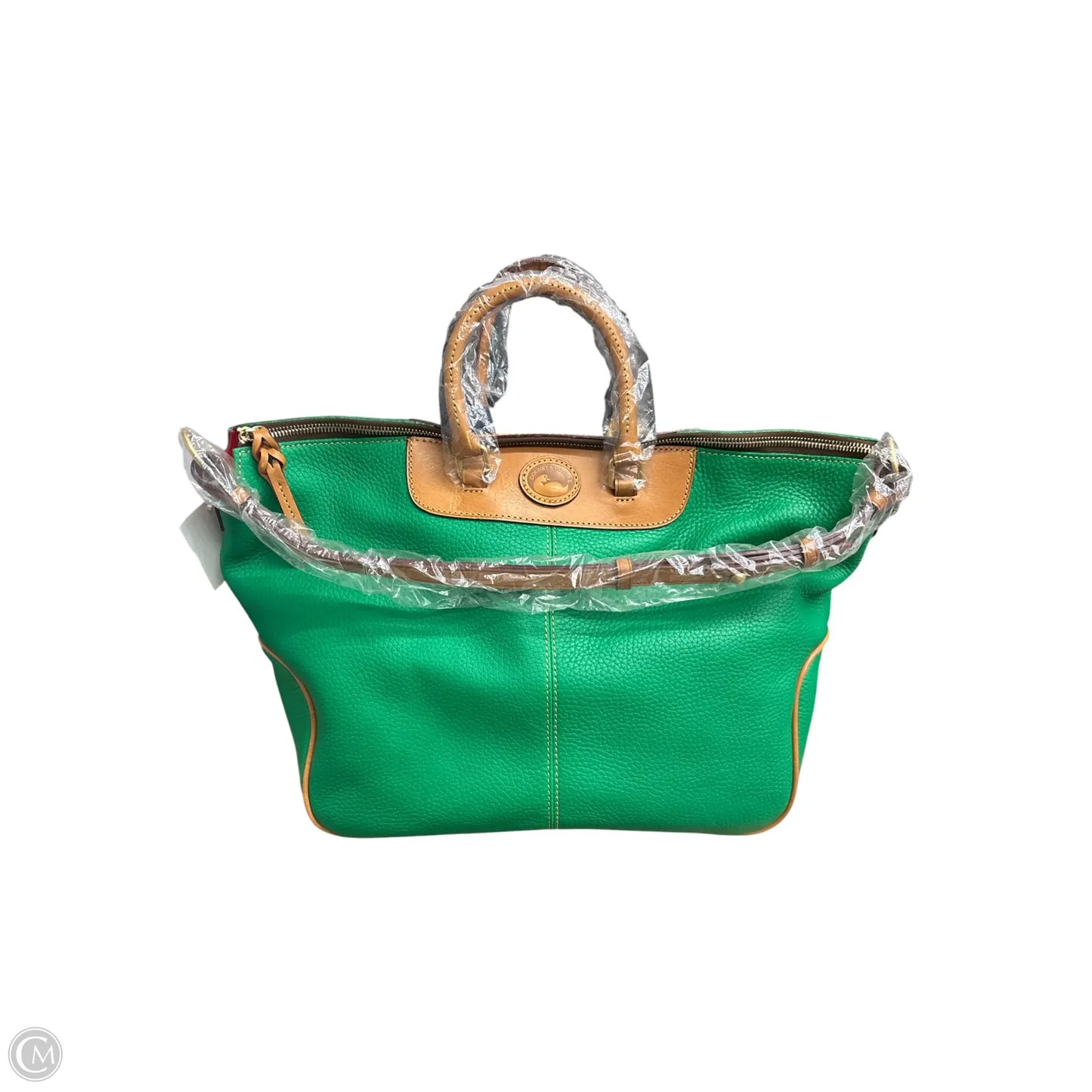 Handbag Designer By Dooney And Bourke, Size: Large Green Pebbled Tote Bag