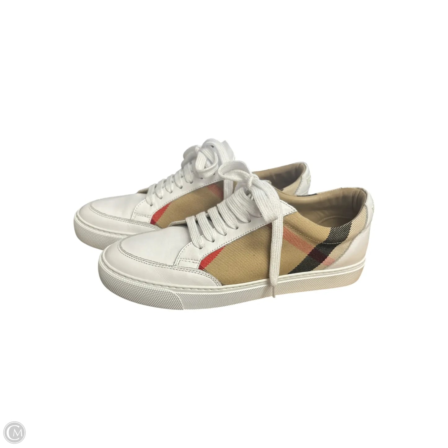 Shoes Luxury Designer By Burberry In Plaid Pattern