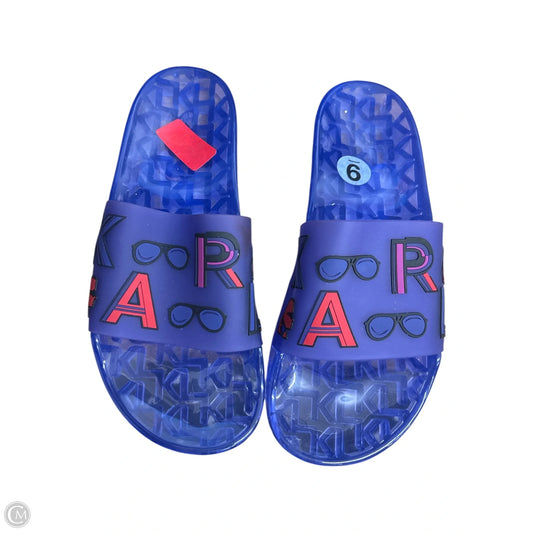 Sandals Designer By Karl Lagerfeld In Purple, Size: 9