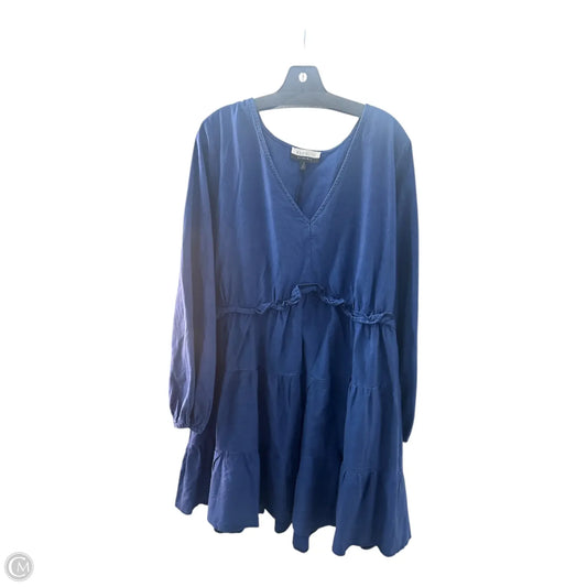 Dress Casual Midi By Eloquii In Blue, Size: 3x