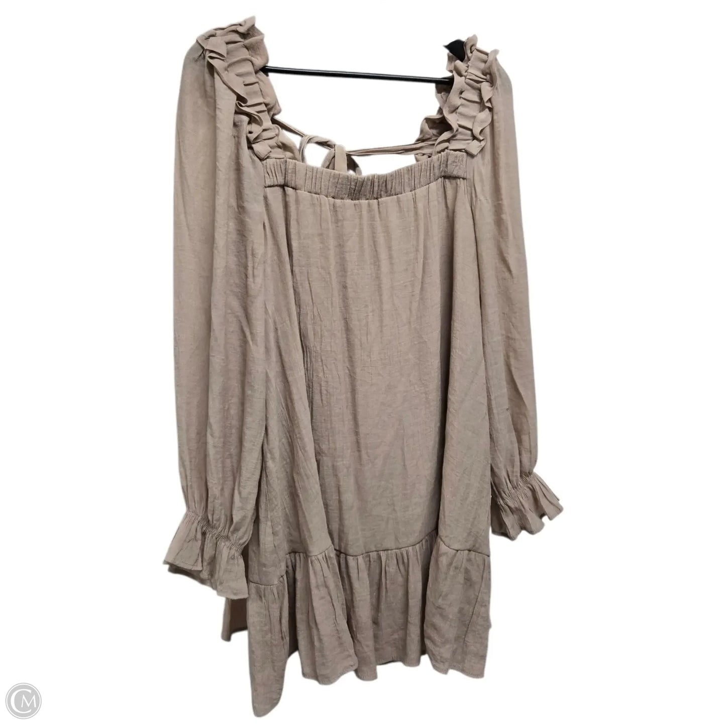 Dress Casual Midi By By The River In Tan, Size: L