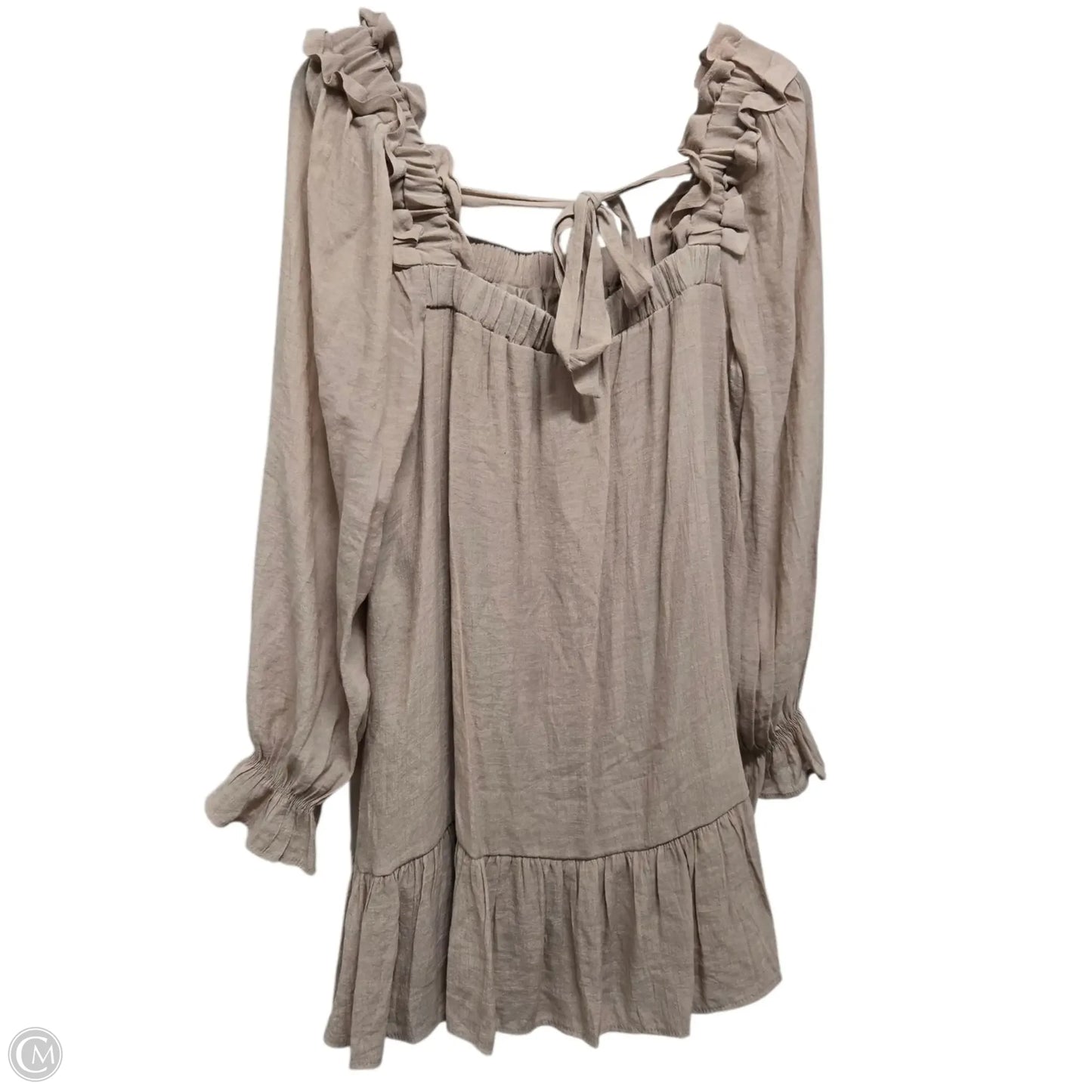 Dress Casual Midi By By The River In Tan, Size: L