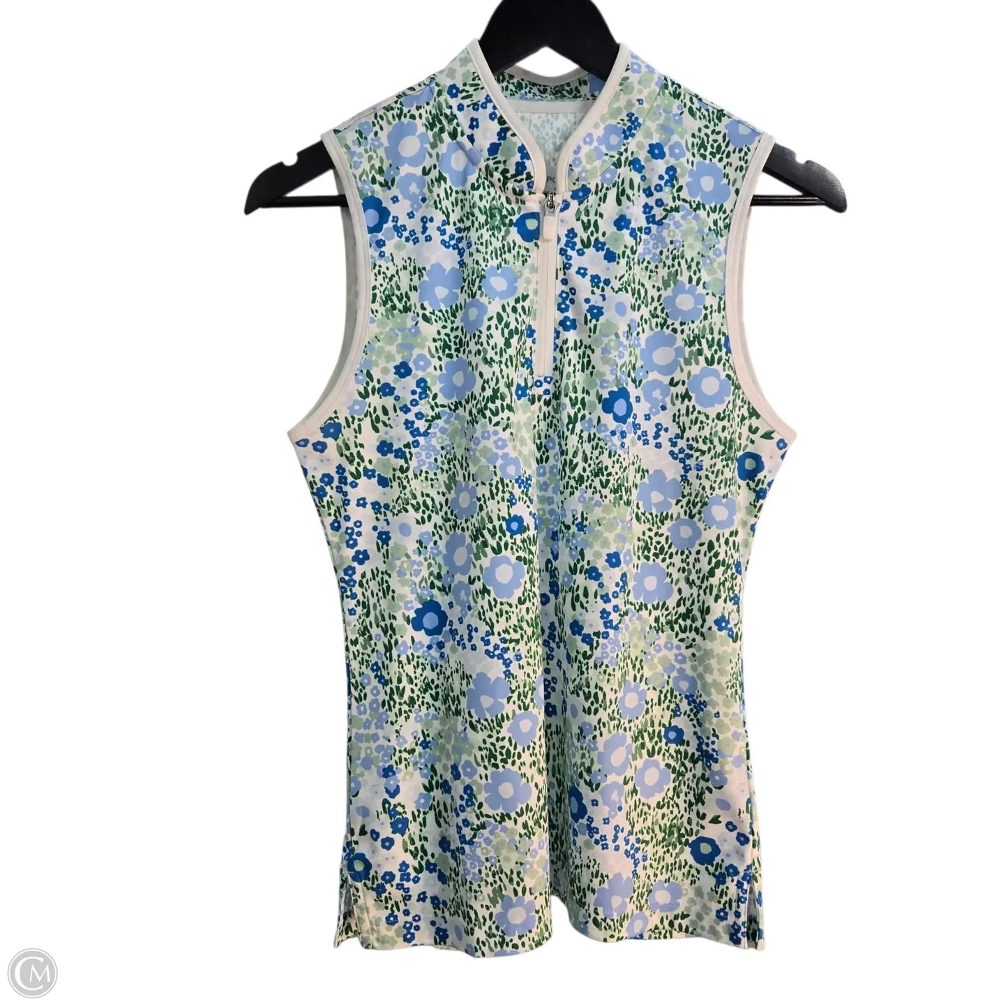 Tank Top Designer By Tory Burch In Blue & Green, Size: S