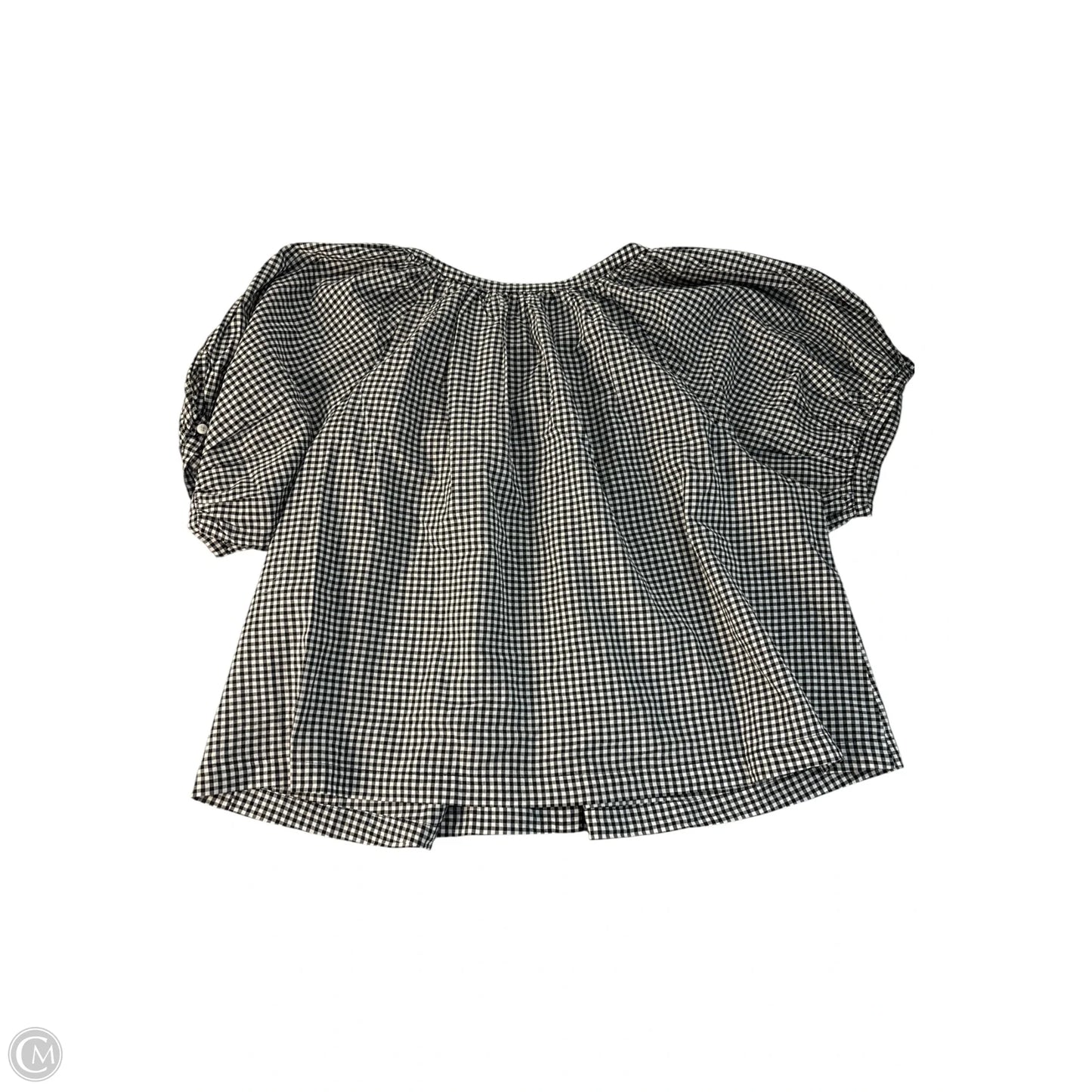 Top Short Sleeve Basic By Clothes Mentor In Checkered Pattern, Size: S