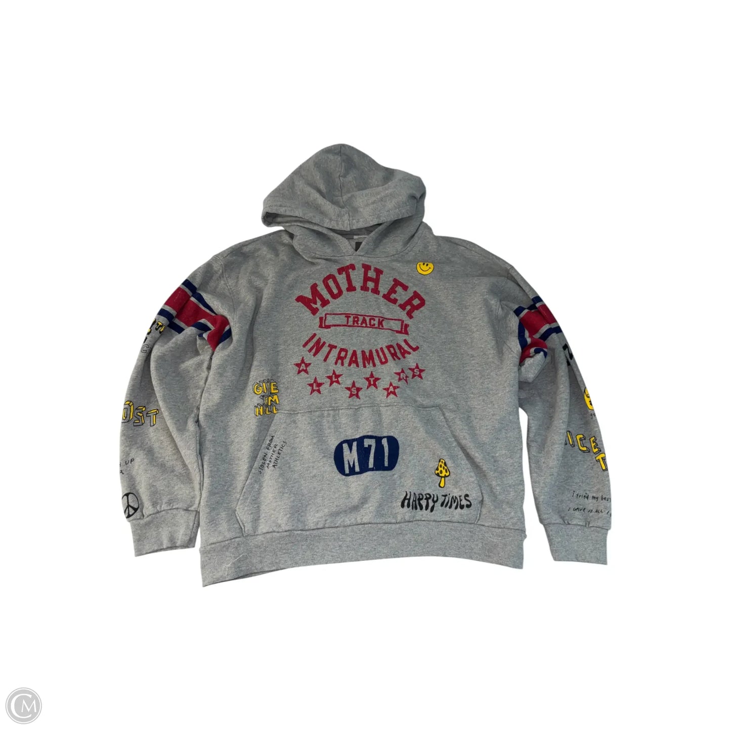 Sweatshirt Hoodie By Mother In Grey, Size: S