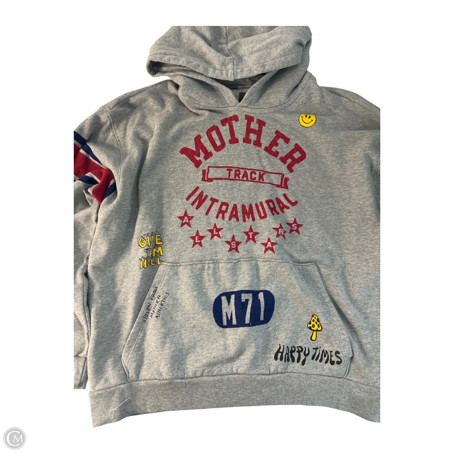 Sweatshirt Hoodie By Mother In Grey, Size: S