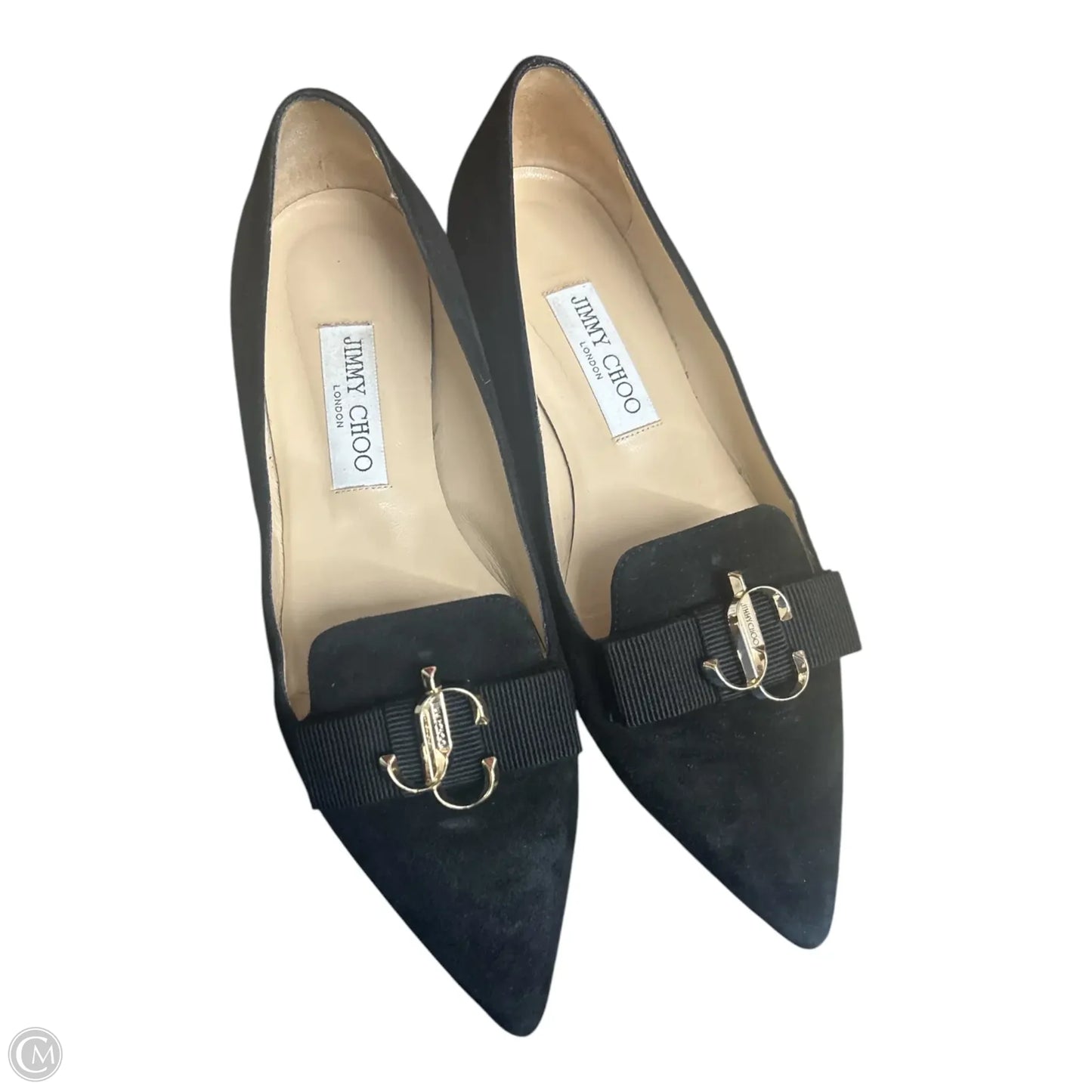 Shoes Luxury Designer By Jimmy Choo In Black, Size: