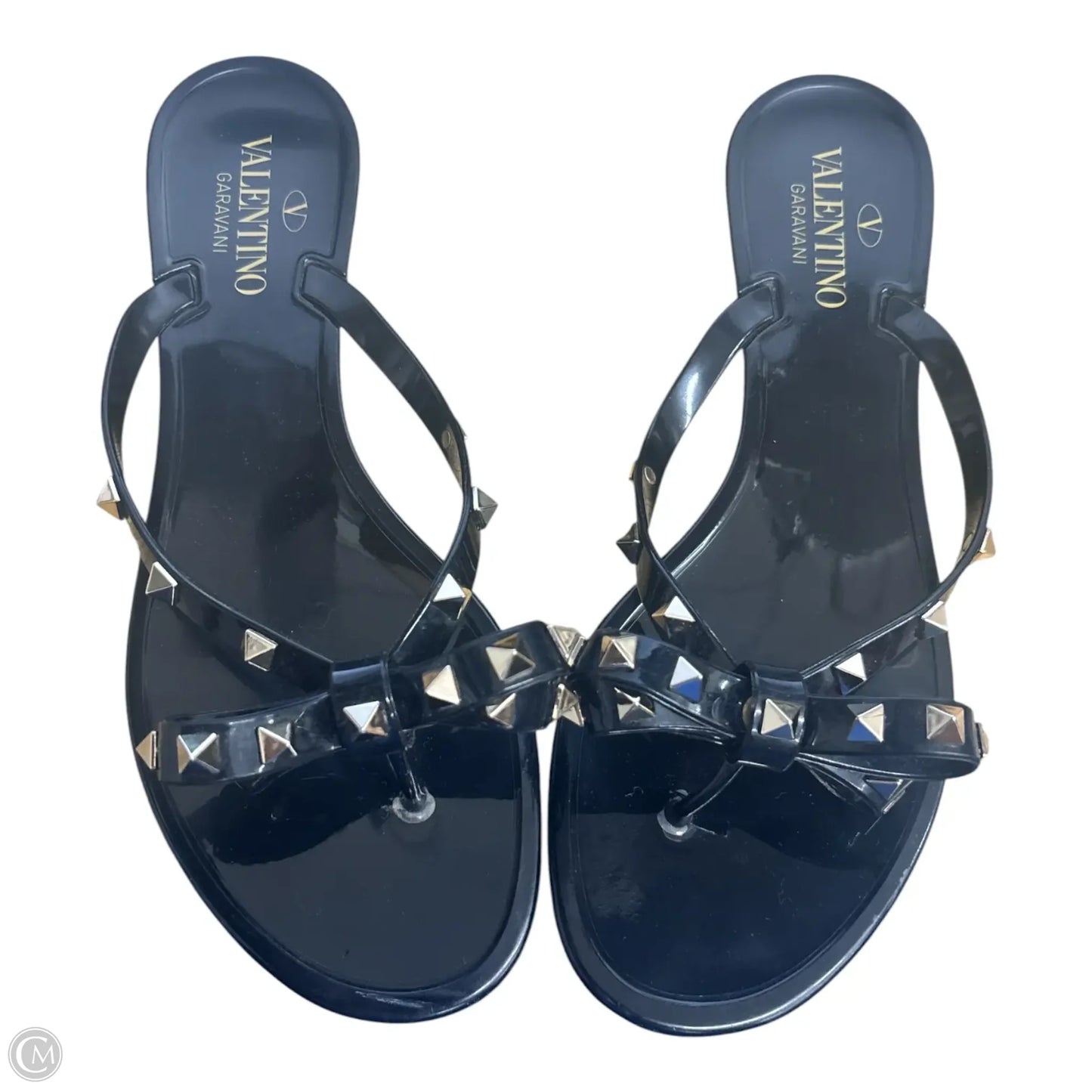 Sandals Luxury Designer By Valentino-garavani In Black, Size: