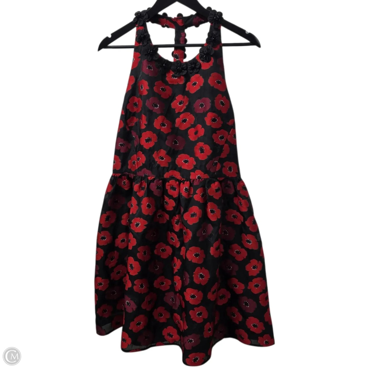 Dress Designer By Kate Spade In Black & Red, Size: 14
