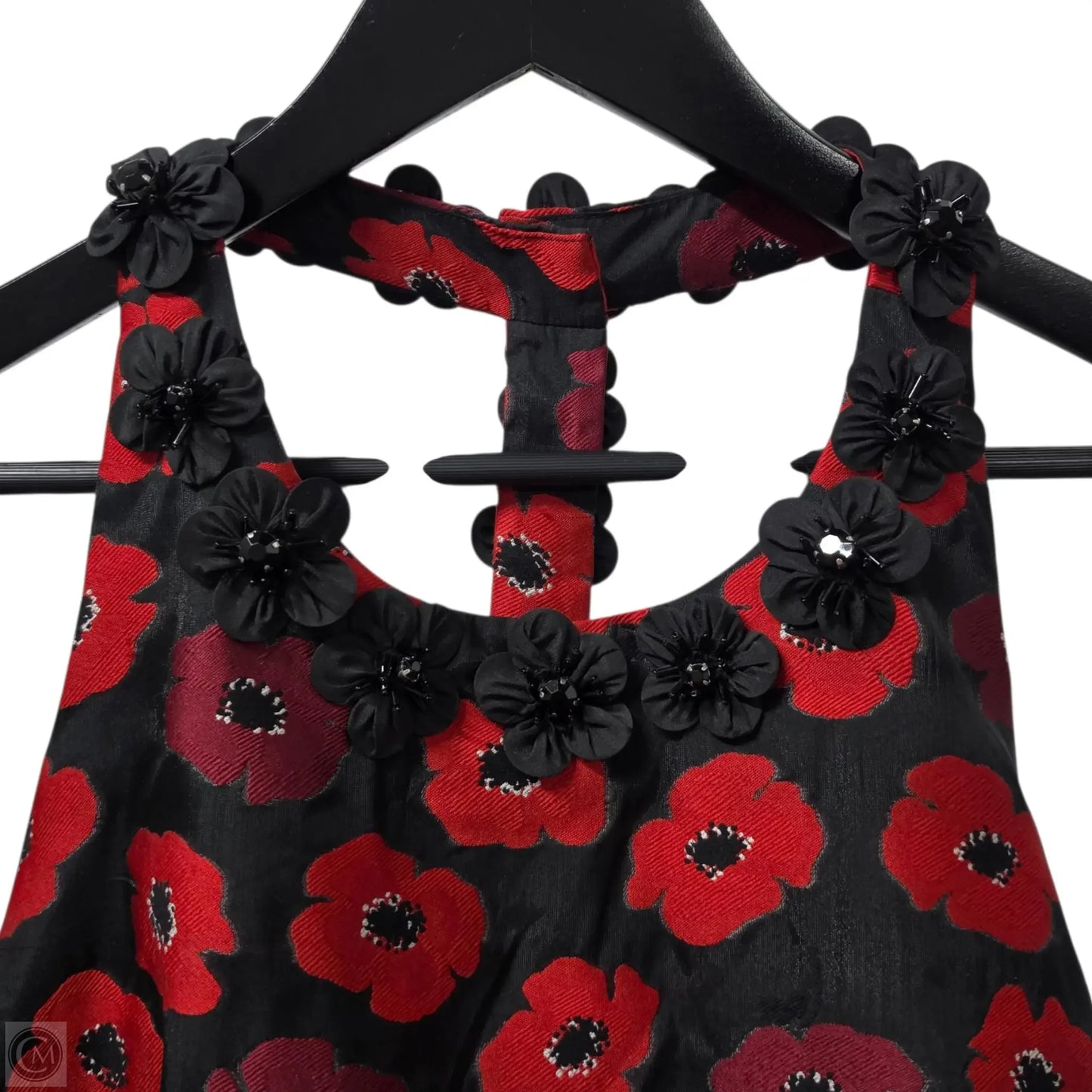 Dress Designer By Kate Spade In Black & Red, Size: 14